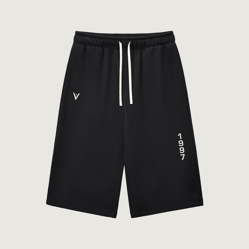 Valkor 97 Drawstring Shorts in black, front view